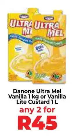 Food Lover's Market Danone Ultra Mel Vanilla 1 kg or Vanilla Lite Custard 1 L offer