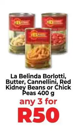 Food Lover's Market La Belinda Borlotti, Butter, Cannellini, Red Kidney Beans or Chick Peas 400 g offer