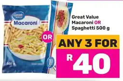 Game Great Value Macaroni OR Spaghetti offer