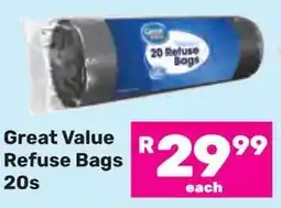 Game Great Value Refuse Bags offer