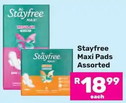 Game Stayfree Maxi Pads Assorted offer