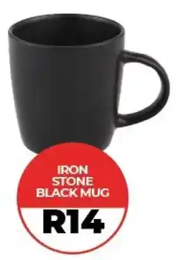 1UP Iron stone black mug offer