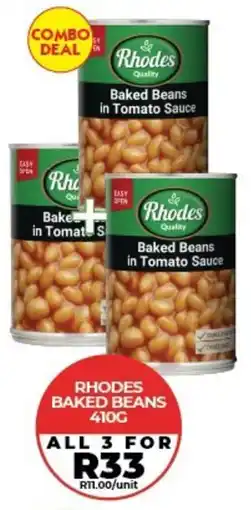 1UP Rhodes baked beans offer
