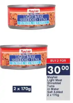 President Hyper Mayfair Light Meat Shredded Tuna in Water Salt Added offer
