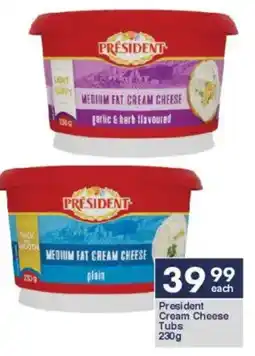 President Hyper President Cream Cheese Tubs offer