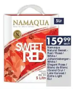 President Hyper Namaqua Natural Sweet Red/ Rosé/ White/ Johannisberger White/ Elegant Rose/Blanc de Blanc Grand Cru/Late Harvest/ Extra Light offer