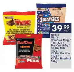 President Hyper Nestlé Mini's Smarties/ Tex/ Bar One/ Kit Kat Milk/ Kit Kat Caramel/ Kit Kat Hazelnut offer