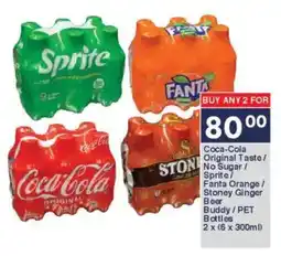 President Hyper Coca-Cola Original Taste/ No Sugar/ Sprite/ Fanta Orange/ Stoney Ginger Beer Buddy/ PET Bottles offer