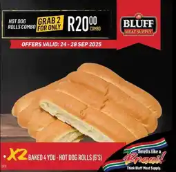 Bluff Meat Supply Baked 4 you hot dog rolls offer