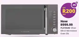 Shoprite PLATINUM Silver Mirror Microwave Oven offer