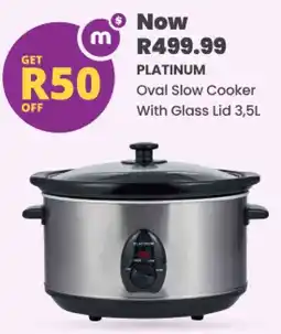 Shoprite PLATINUM Oval Slow Cooker With Glass Lid offer