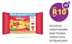 Shoprite KELLOGG'S Instant Noodles Beef, Chicken, Durban Curry offer