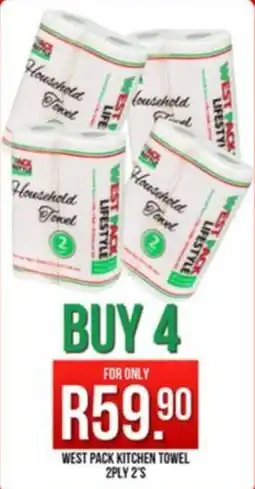 West Pack Lifestyle West pack kitchen towel 2ply offer