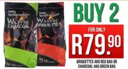 West Pack Lifestyle Briquettes red bag or charcoal green bag offer