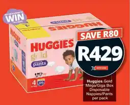Checkers Hyper Huggies Gold Mega/ Giga Box Disposable Nappies/ Pants offer