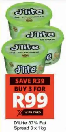 Checkers Hyper D'Lite 37% Fat Spread offer