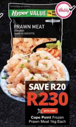 Checkers Hyper Cape Point Frozen Prawn Meat offer