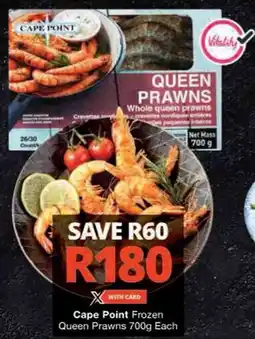 Checkers Hyper Cape Point Frozen Queen Prawns offer