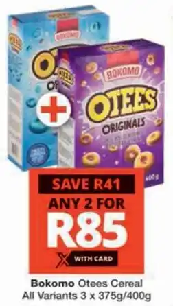 Checkers Hyper Bokomo Otees Cereal All Variants offer
