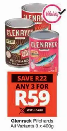 Checkers Hyper Glenryck Pilchards All Variants offer