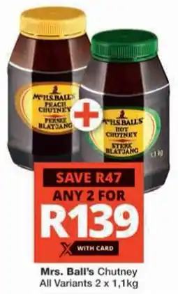 Checkers Hyper Mrs. Ball's Chutney All Variants offer
