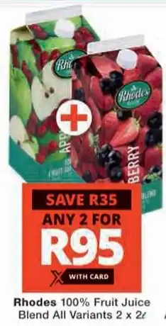 Checkers Hyper Rhodes 100% Fruit Juice Blend All Variants offer