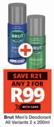 Checkers Hyper Brut Men's Deodorant All Variants offer