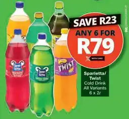 Checkers Hyper Sparletta/ Twist Cold Drink All Variants offer