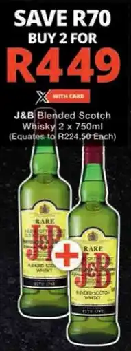 Checkers Hyper J&B Blended Scotch Whisky offer
