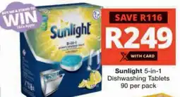 Checkers Hyper Sunlight 5-in-1 Dishwashing Tablets offer