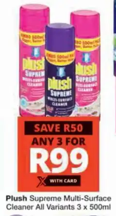Checkers Hyper Plush Supreme Multi-Surface Cleaner All Variants offer