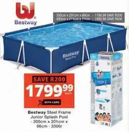 Checkers Hyper Bestway Steel Frame Junior Splash Pool offer