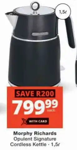 Checkers Hyper Morphy Richards Opulent Signature Cordless Kettle offer