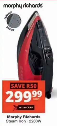 Checkers Hyper Morphy Richards Steam Iron offer