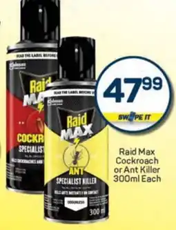 Pick n Pay Raid Max Cockroach or Ant Killer offer