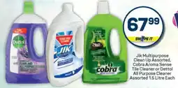 Pick n Pay Jik Multipurpose Clean Up Assorted, Cobra Aroma Sense Tile Cleaner or Dettol All Purpose Cleaner Assorted offer