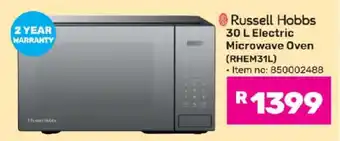 Game Russell Hobbs 30 L Electric Microwave Oven (RHEM31L) offer
