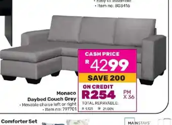 Game Monaco Daybed Couch Grey offer