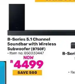 Game B-Series 5.1 Channel Soundbar with Wireless Subwoofer (B750F) offer
