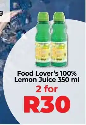 Food Lover's Market Food Lover’s 100% Lemon Juice 350 ml offer