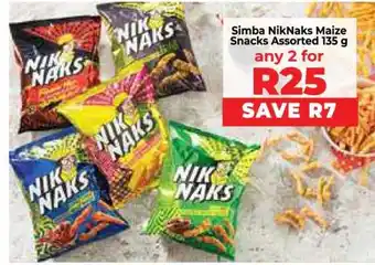 Food Lover's Market Simba NikNaks Maize Snacks Assorted 135 g offer