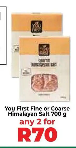 Food Lover's Market You First Fine or Coarse Himalayan Salt 700 g offer