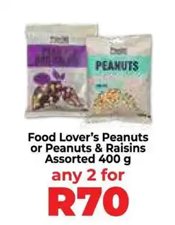 Food Lover's Market Food Lover’s Peanuts or Peanuts & Raisins Assorted 400 g offer