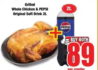 Boxer Grilled Whole Chicken & PEPSI Original Soft Drink 2L offer