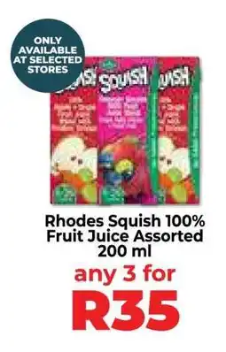 Food Lover's Market Rhodes Squish 100% Fruit Juice Assorted 200 ml offer