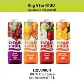 Makro LIQUI FRUIT 100% Fruit Juice offer