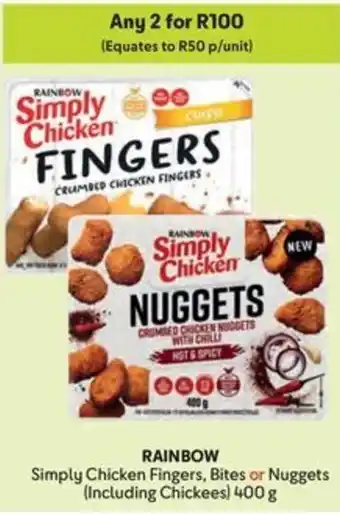 Makro RAINBOW Simply Chicken Fingers, Bites or Nuggets offer