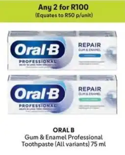 Makro ORAL B Gum & Enamel Professional Toothpaste offer
