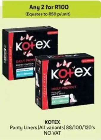 Makro KOTEX Panty Liners offer