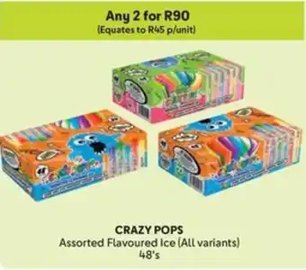 Makro CRAZY POPS Assorted Flavoured Ice offer